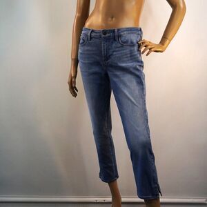 NYDJ Sheri Slim Jeans Lift Tuck Womens Size 8 Blue Mid Rise Denim Stretch Crop